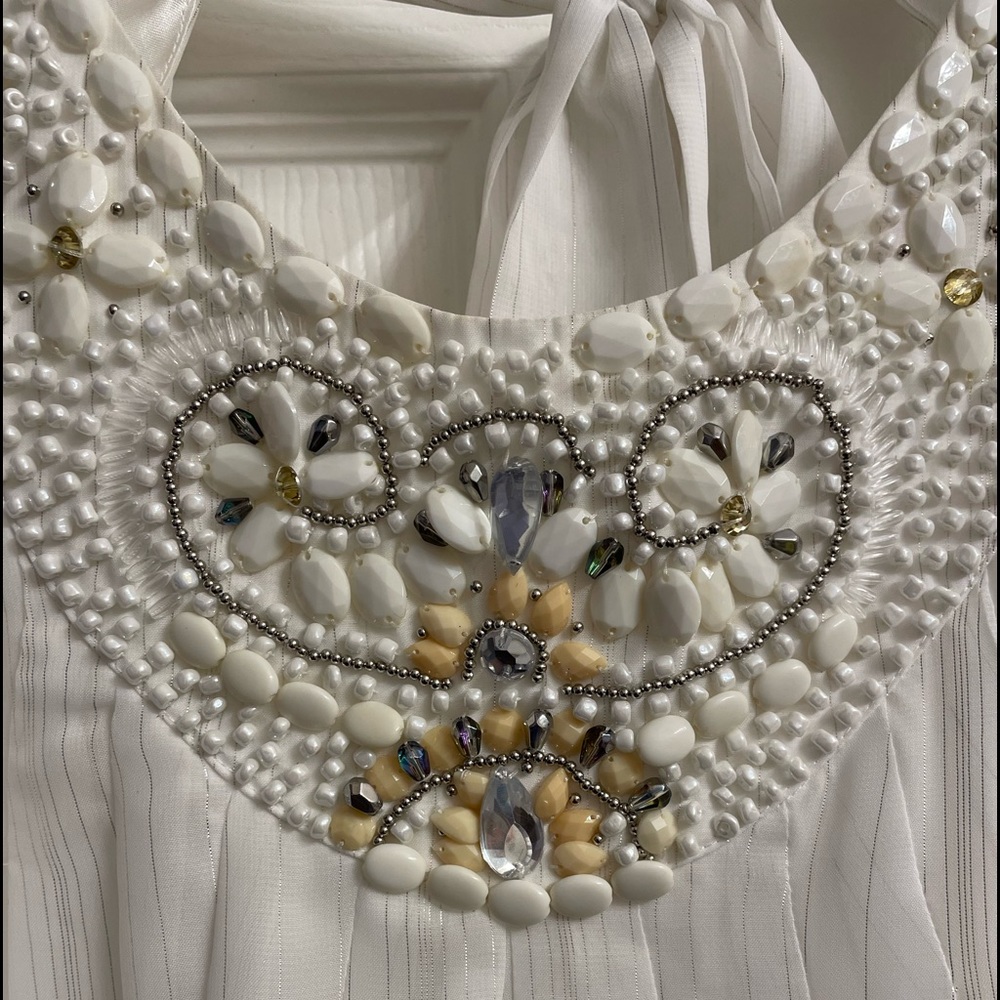 ECI Embellished Dress Blouse. Size 14  NWT